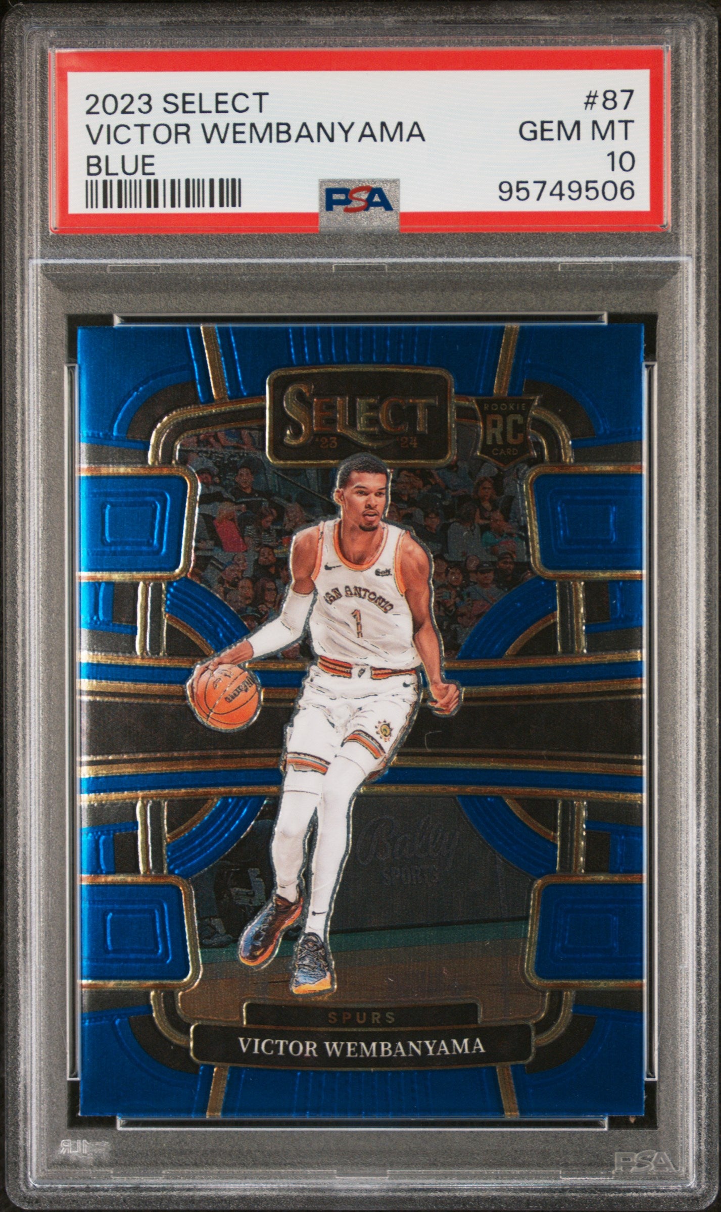 2023 Panini Select Victor Wembanyama #87 Blue PSA 10 San Antonio Spurs