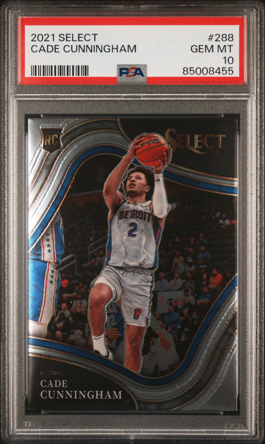 2021 Panini Select Cade Cunningham #288 PSA 10 San Antonio Spurs