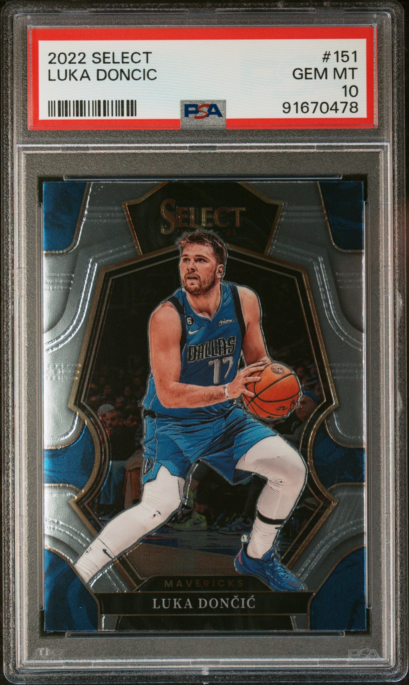 2022 Panini Select Luka Doncic #151 PSA 10 Dallas Mavericks
