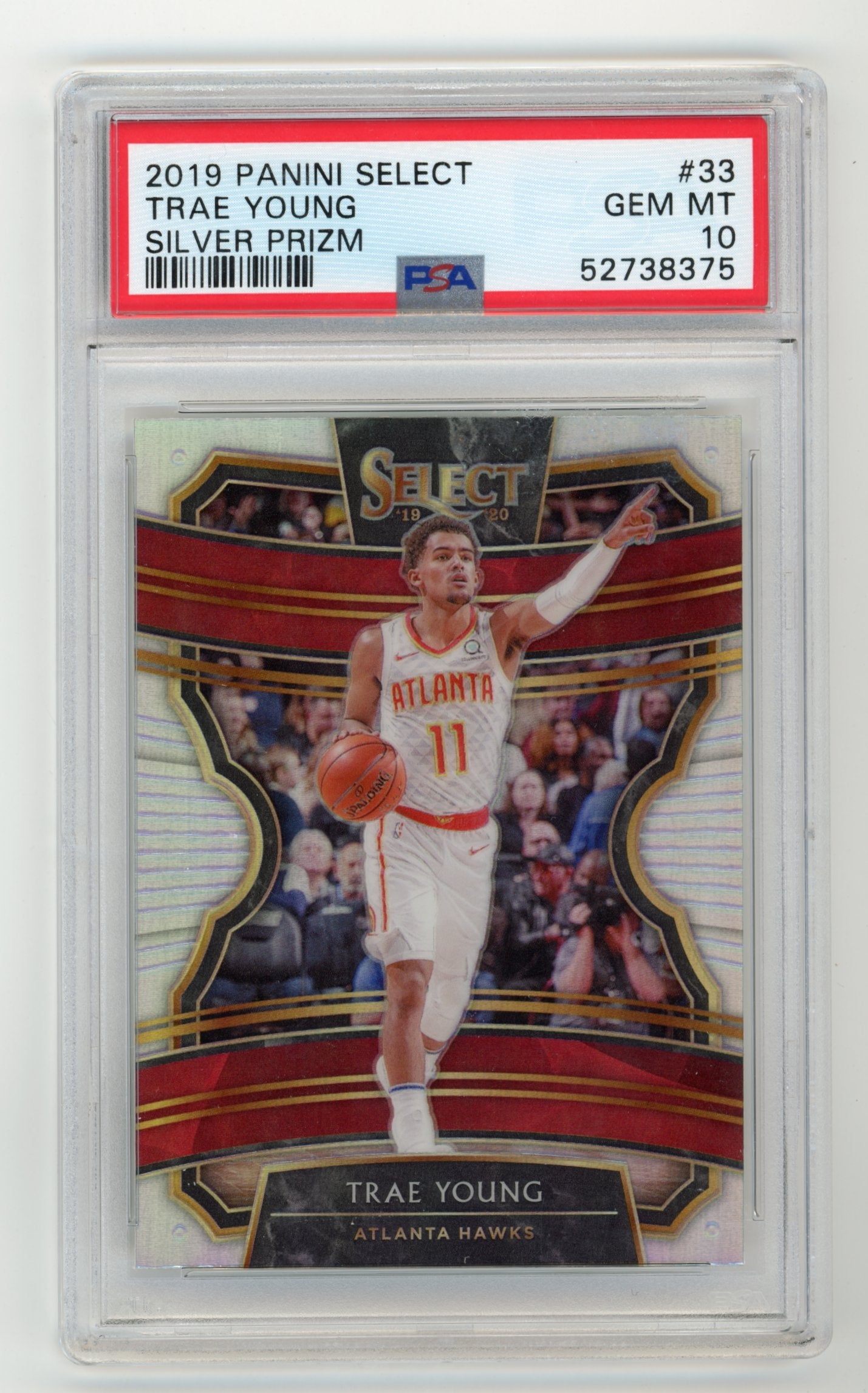 2019 Panini Select Trae Young #33 Silver Prizm PSA 10 Atlanta Hawks