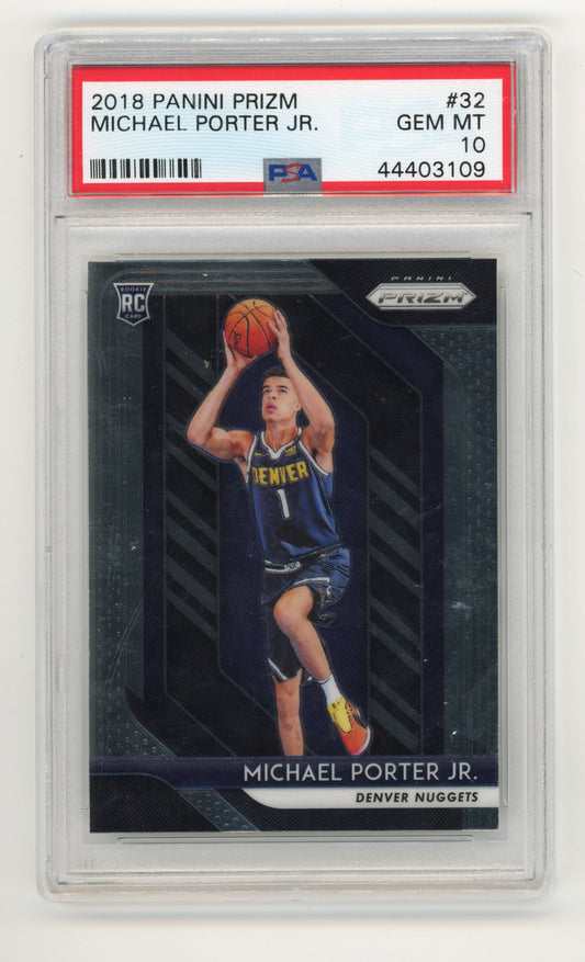 2018 Panini Prizm Michael Porter Jr. #32 PSA 10 Denver Nuggets