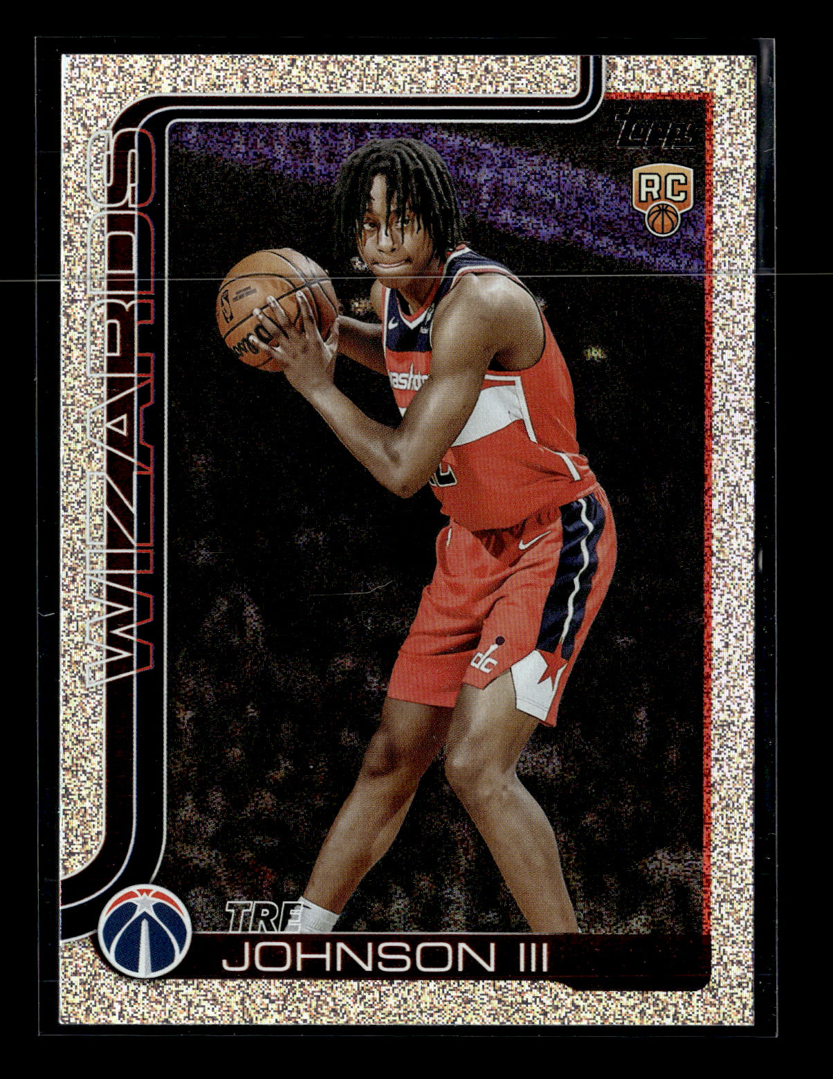 2025-26 Topps #206 Tre Johnson III Rainbow Foilboard Rookie Washington Wizards