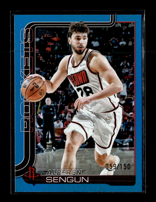 2025-26 Topps #180 Alperen Sengun Blue Rainbow #/150 Houston Rockets