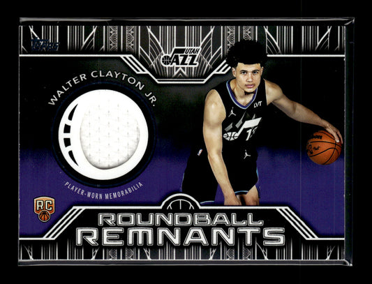 2025-26 Topps #RRR-WC Walter Clayton Jr. Rookie Roundball Remnants Utah Jazz