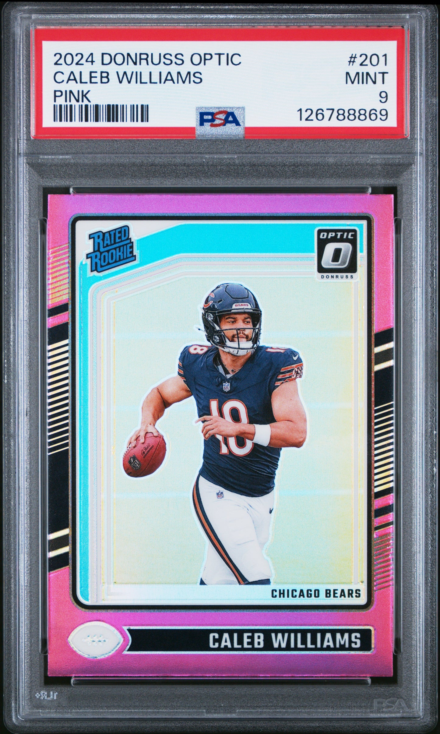 2024 Panini Donruss Optic Caleb Williams #201 Pink PSA 9 Chicago Bears