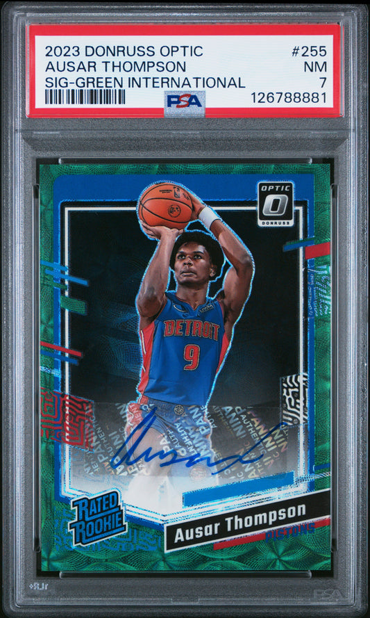 2023 Panini Donruss Optic Ausar Thompson #255 International PSA 7 Detroit Pistons