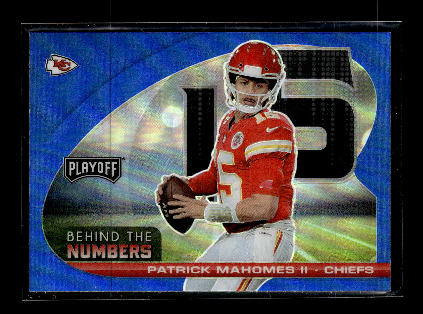 2021 Panini Playoff Patrick Mahomes II #BTN-PMA Behind the Numbers Blue Kansas City Chiefs