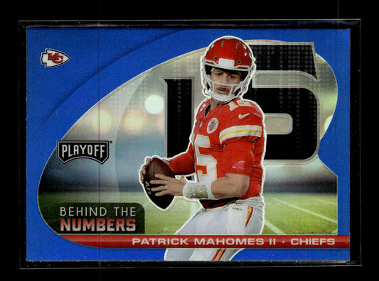 2021 Panini Playoff Patrick Mahomes II #BTN-PMA Behind the Numbers Blue Kansas City Chiefs