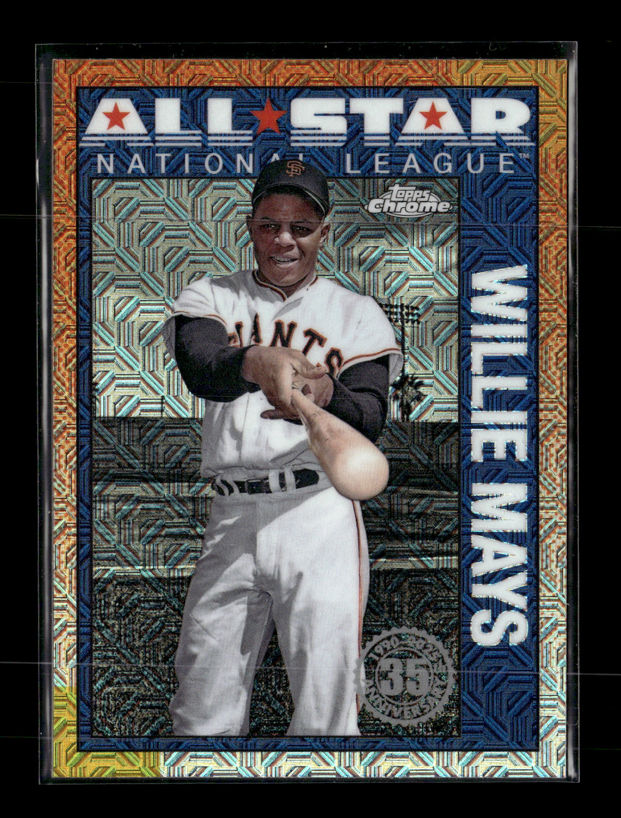 2025 Topps Willie Mays #90ASC-30 1990 Topps Baseball 35th Anniversary Chrome All-Stars San Francisco Giants