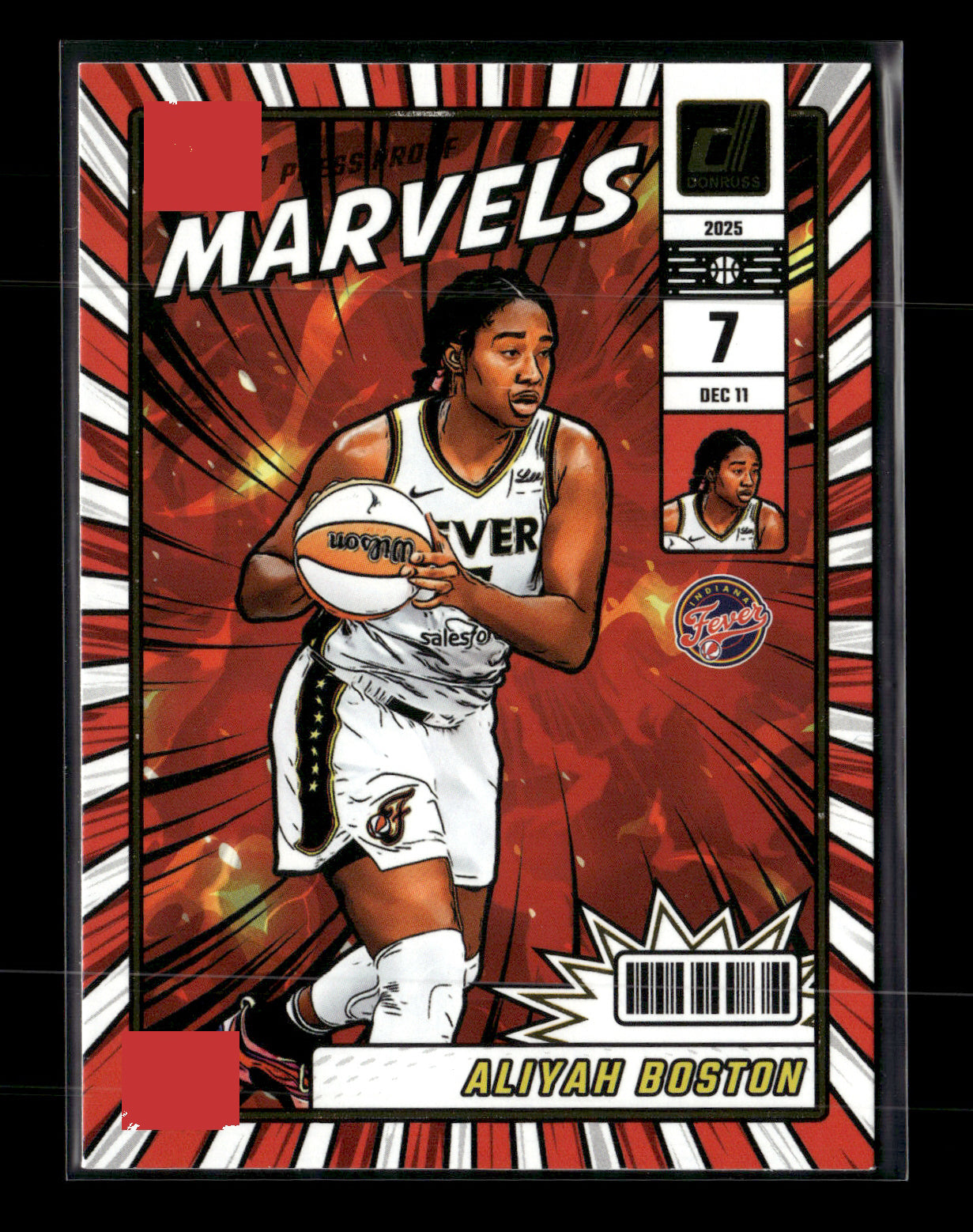 2025 Donruss WNBA Aliyah Boston #10 Net Marvels Indiana Fever