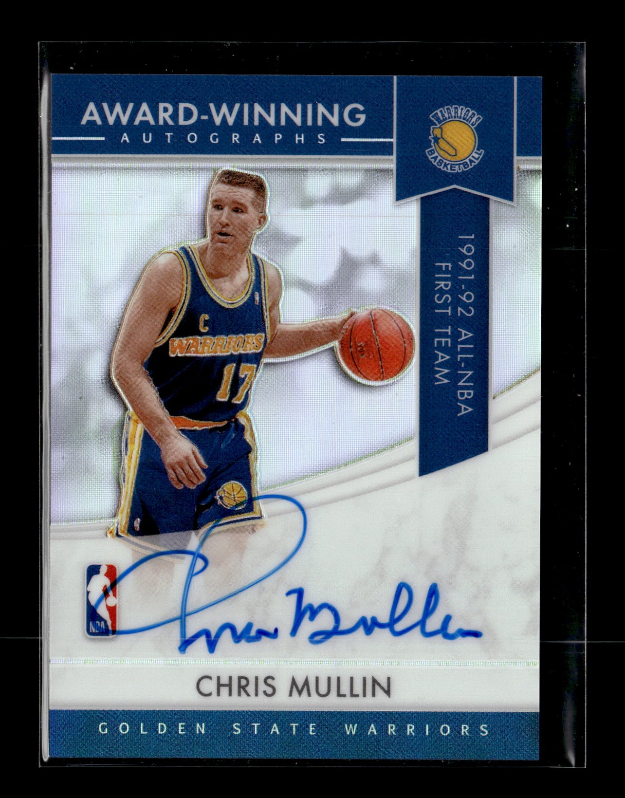 2020-21 Panini Obsidian Chris Mullin #AW-CMU Award Winning Autographs Golden State Warriors