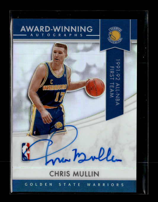 2020-21 Panini Obsidian Chris Mullin #AW-CMU Award Winning Autographs Golden State Warriors