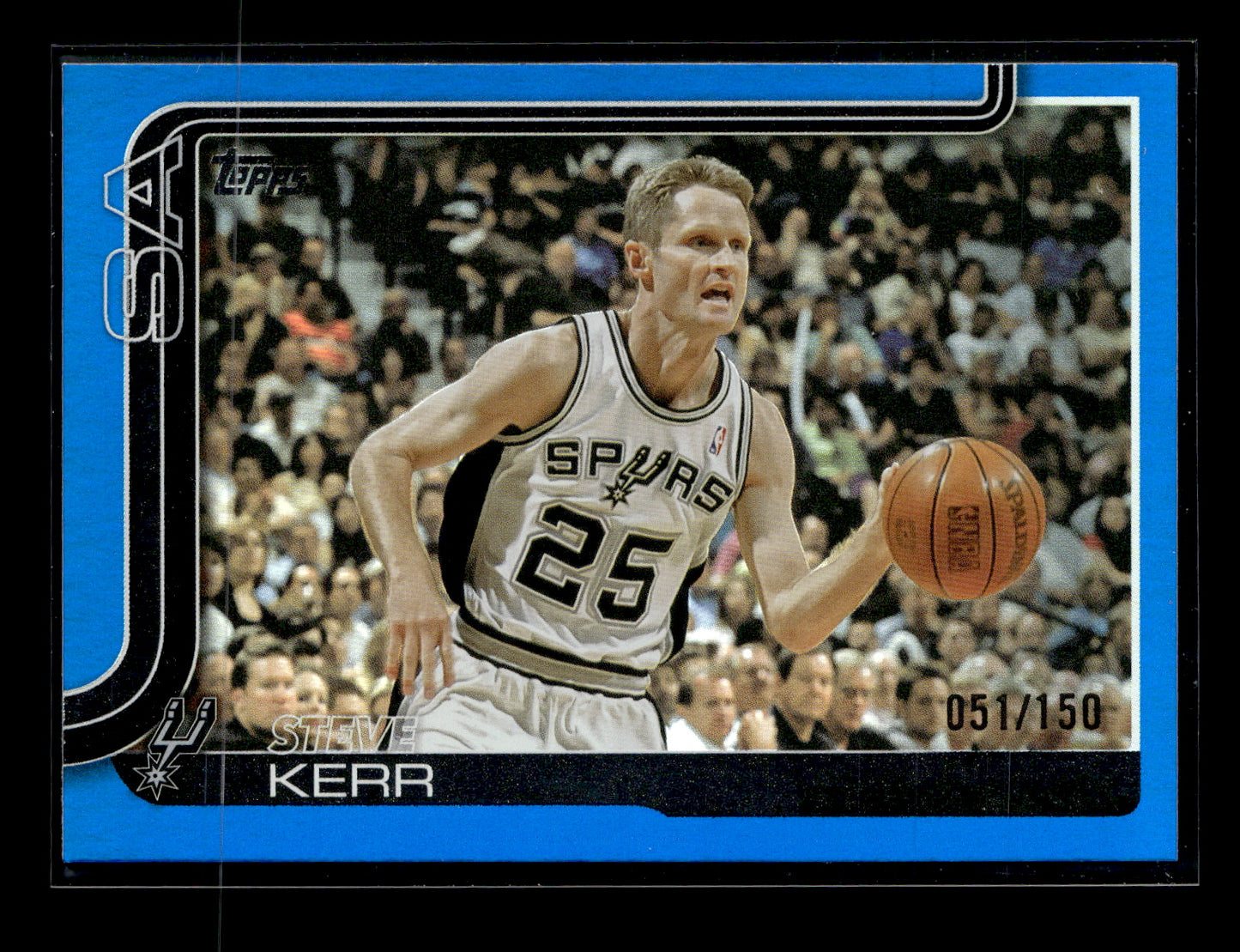 2025-26 Topps Steve Kerr #267 Blue Holo Foil #/150 San Antonio Spurs