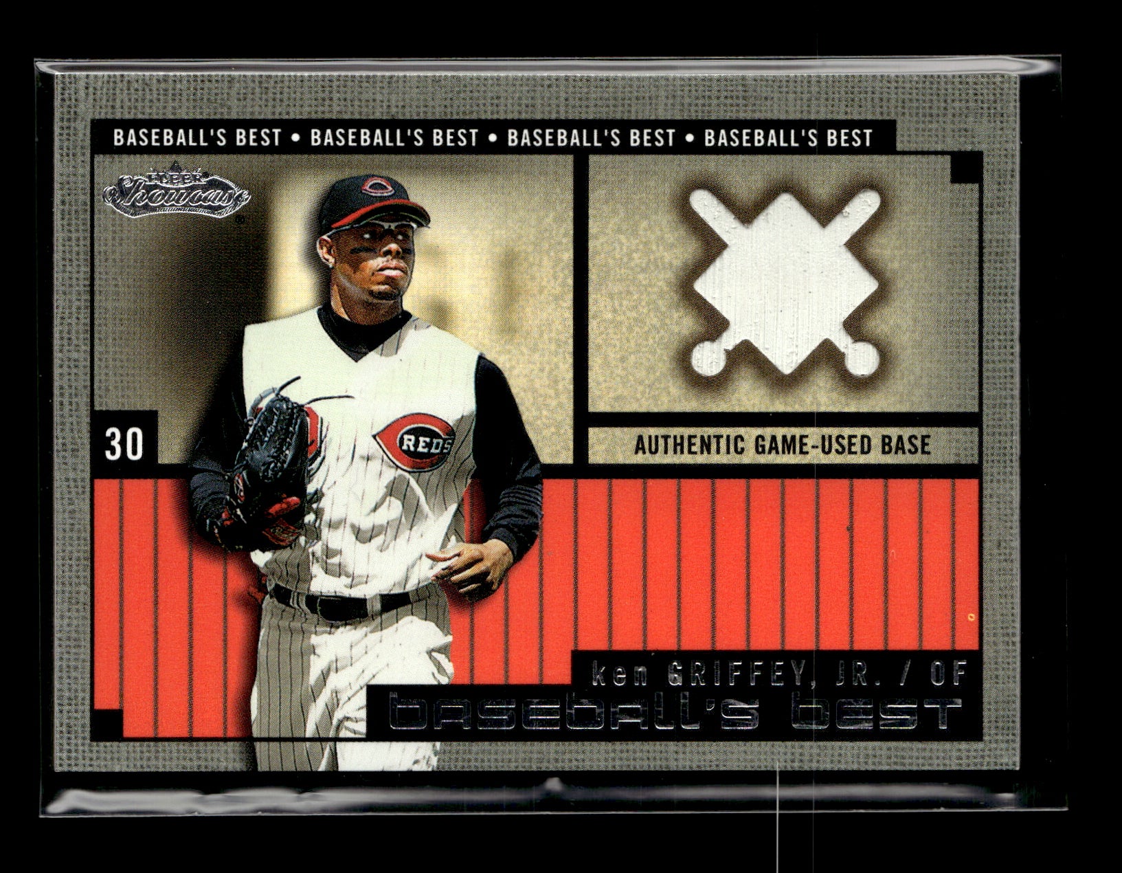 2002 Fleer Showcase Ken Griffey Jr. #NNO Baseball's Best Memorabilia Cincinnati Reds