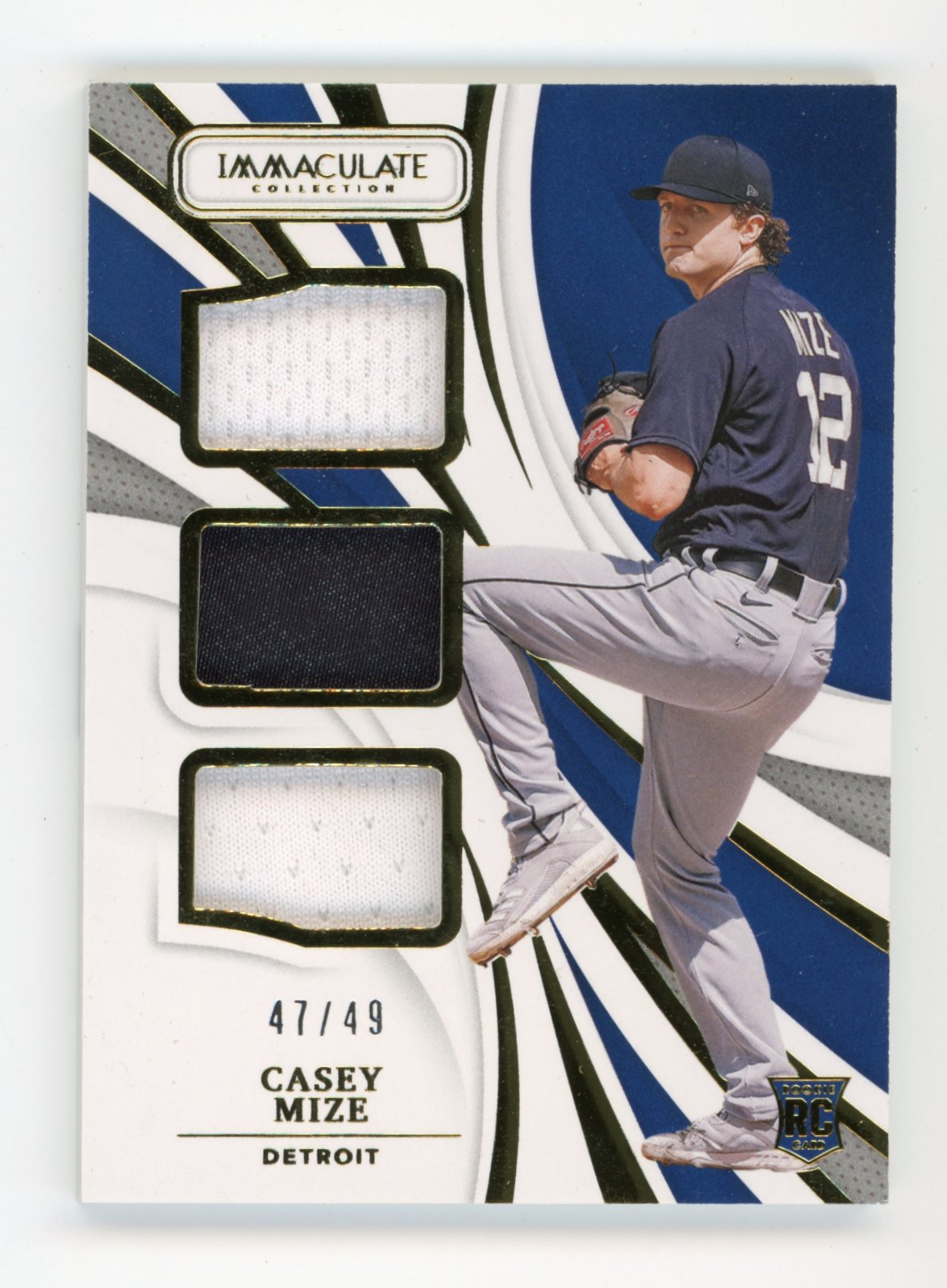 2021 Panini Immaculate Collection Casey Mize #IT-CM Immaculate Triples #/49 Detroit Tigers