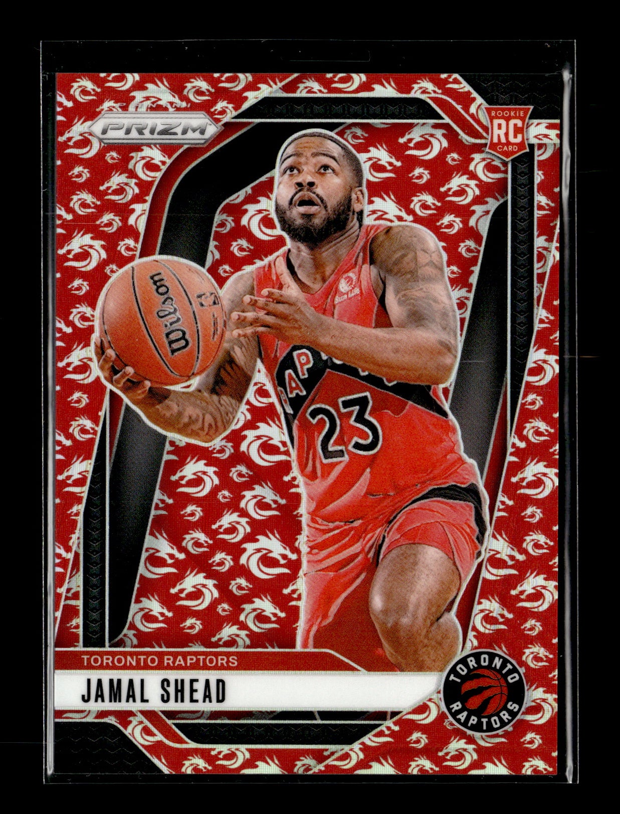 2024-25 Panini Prizm Jamal Shead #241 Prizms Dragon Year #/88 Toronto Raptors