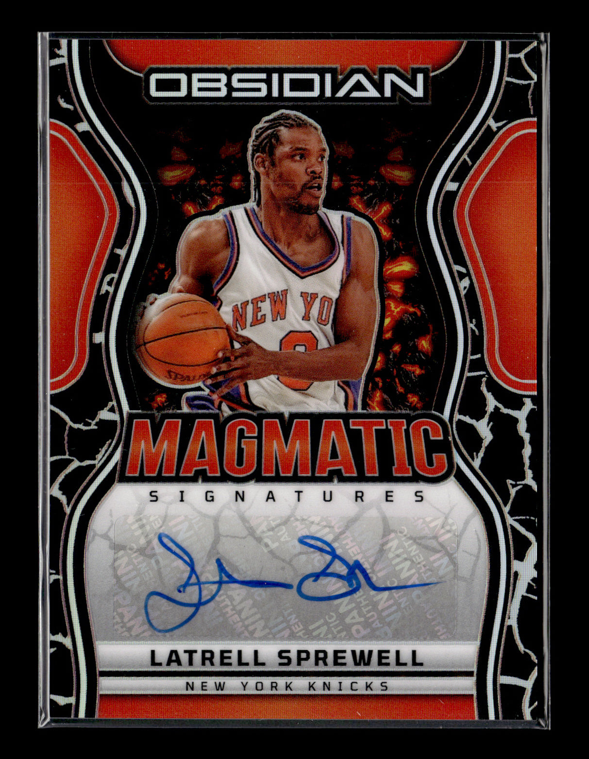 2024-25 Panini Obsidian Latrell Sprewell #MS-LSN Magmatic Signatures #/149 New York Knicks