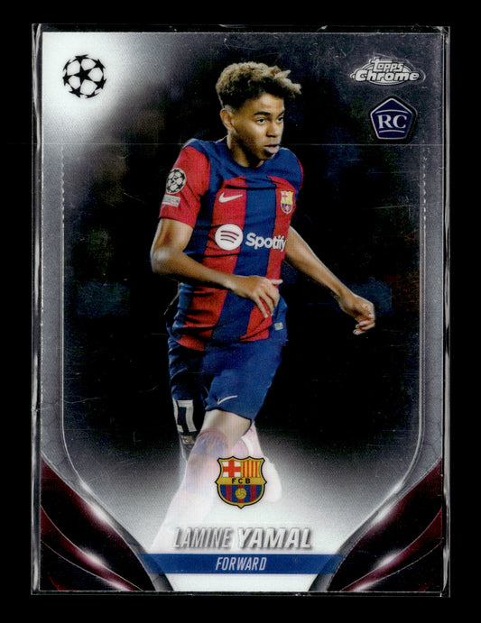 2023-24 Topps Chrome UEFA Club Competitions Lamine Yamal #64 FC Barcelona