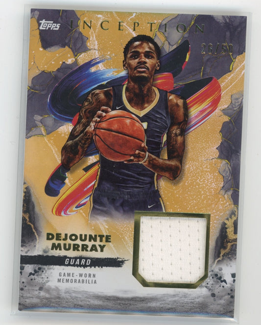 2024-25 Topps Inception Dejounte Murray #REC-DM Gold #/50 Relic New Orleans Pelicans