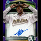 2025 Bowman Chrome Ayden Johnson #BCP-197 Prospects Purple #/250 Autograph Athletics