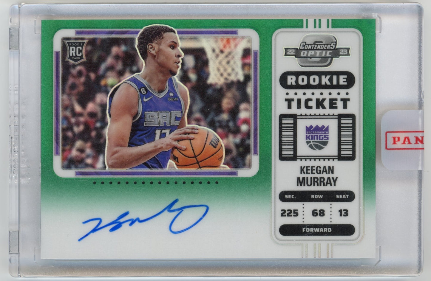 2022-23 Panini Contenders Optic Keegan Murray #132 Green #/75 Sacramento Kings