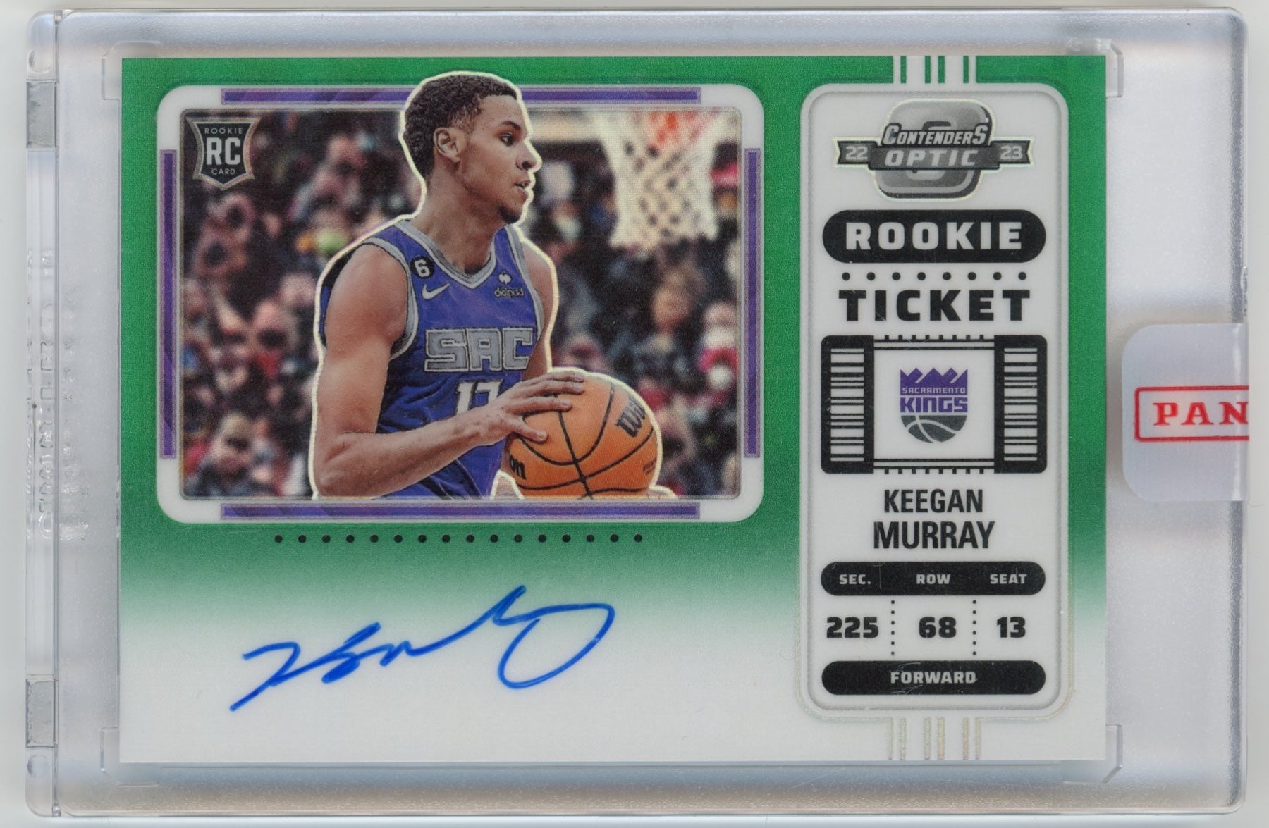 2022-23 Panini Contenders Optic Keegan Murray #132 Green #/75 Sacramento Kings