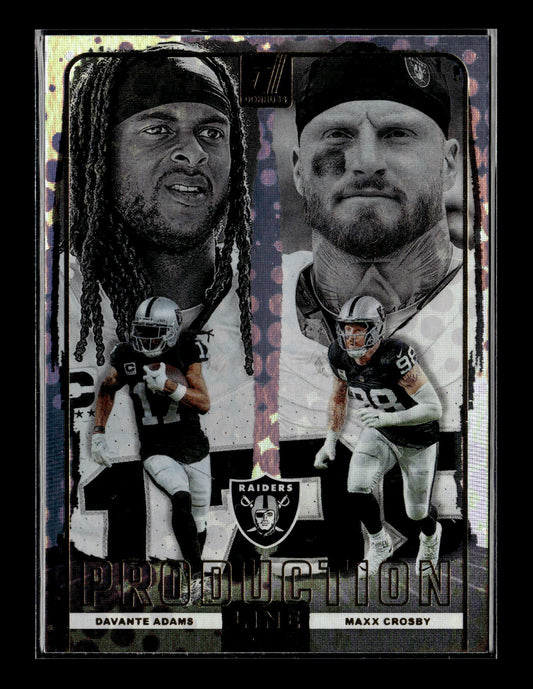 2024 Donruss Davante Adams / Maxx Crosby #3 Production Line Las Vegas Raiders