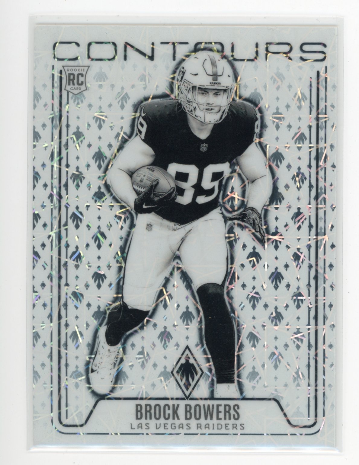 2024 Panini Phoenix Brock Bowers #CON-BBS Contours Lazer Las Vegas Raiders