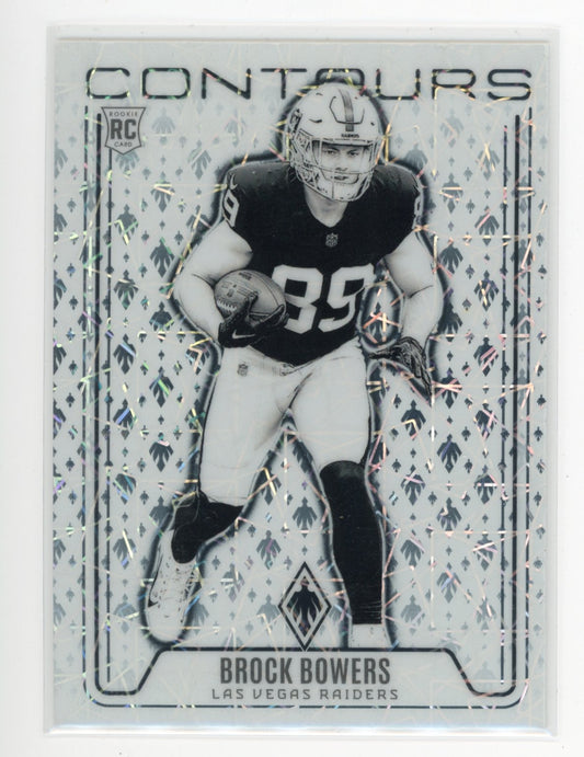 2024 Panini Phoenix Brock Bowers #CON-BBS Contours Lazer Las Vegas Raiders