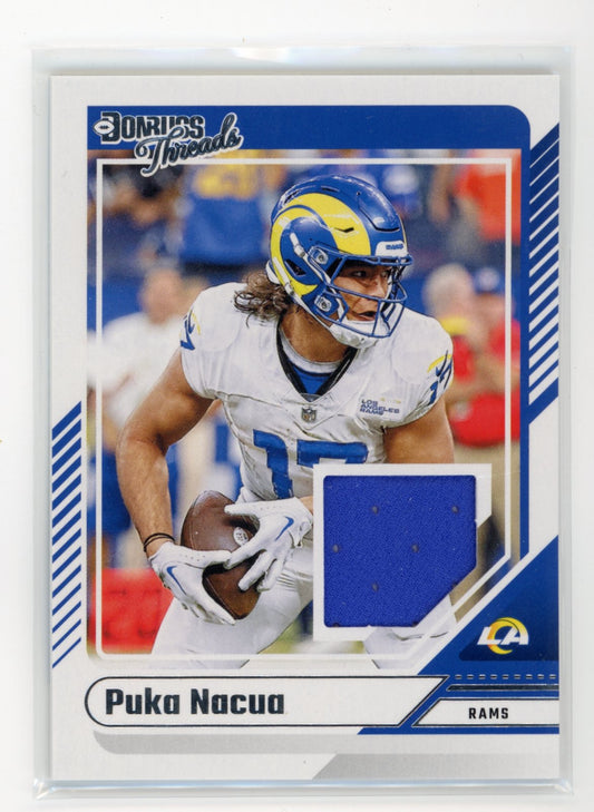 2024 Donruss Puka Nacua #DTH-PNU Donruss Threads Los Angeles Rams
