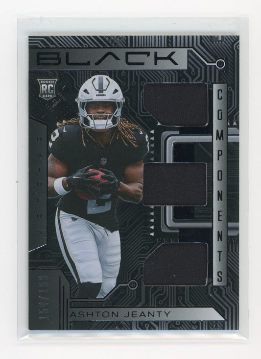 2025 Panini Black Ashton Jeanty #RCO-AJY Components #/199 Las Vegas Raiders