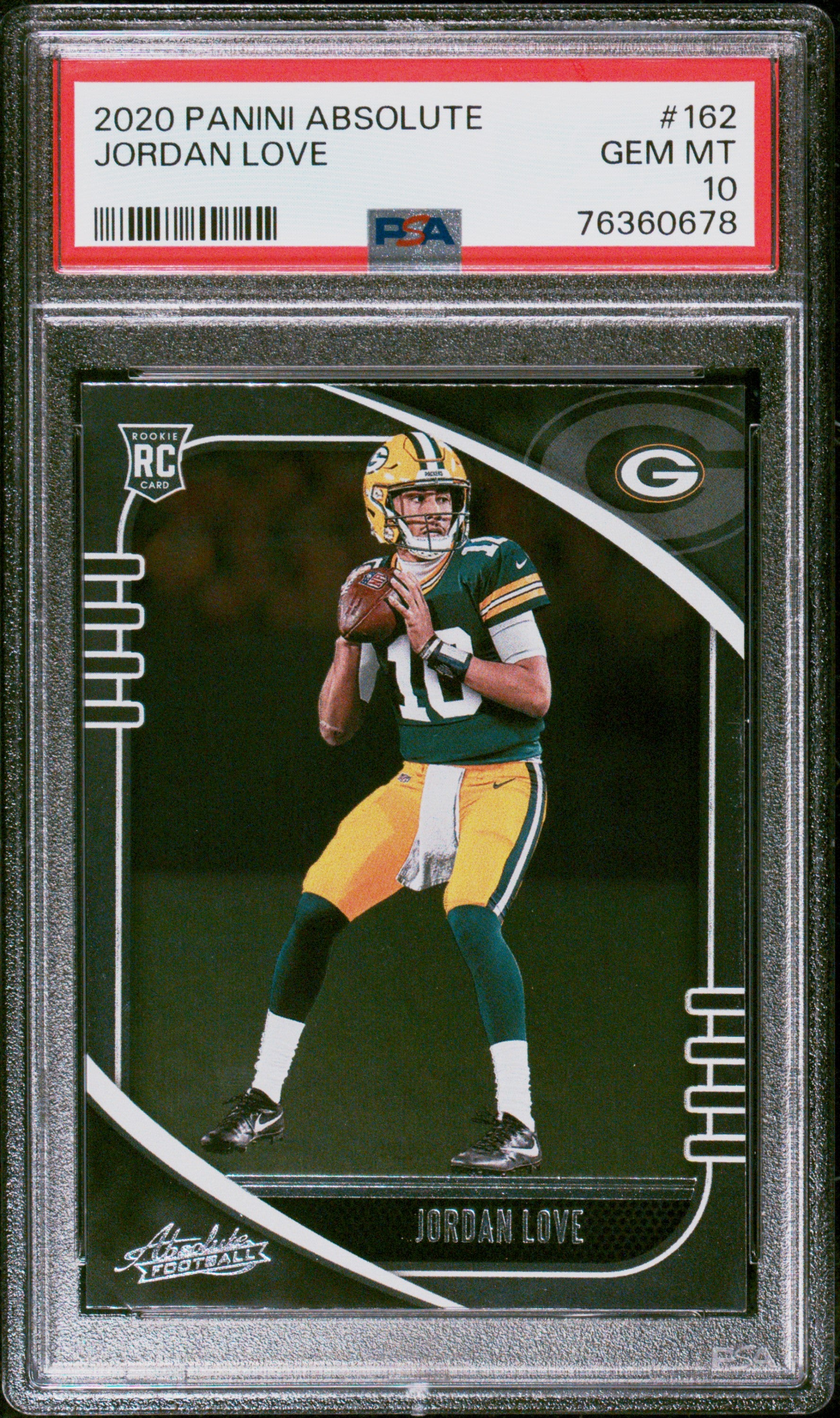 2020 Panini Absolute Jordan Love #162 PSA 10 Green Bay Packers
