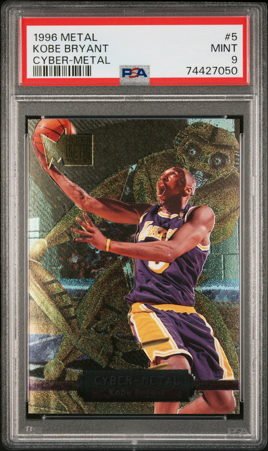 1996 Metal Cyber-Metal Kobe Bryant #5 Cyber-Metal PSA 9 Los Angeles Lakers