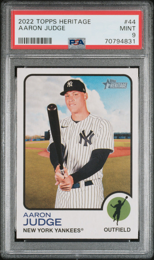 2022 Topps Heritage Aaron Judge #44 PSA 9 New York Yankees