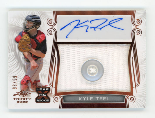 2023 Leaf Trinity - Patch Autograph Memorabilia Bronze Kyle Teel #PA-KT1 #/99