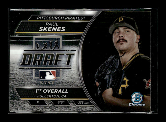 2023 Bowman Draft Paul Skenes #BDN-7 Bowman Draft Night Refractor #/250 Pittsburgh Pirates