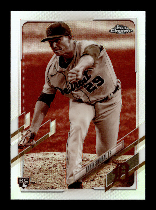 2021 Topps Chrome Tarik Skubal #103 Sepia Refractor Detroit Tigers
