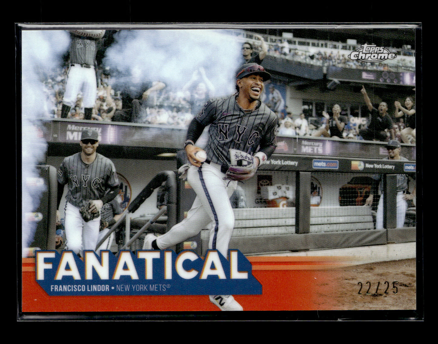 2025 Topps Chrome - Fanatical Orange Refractors Francisco Lindor #FAN-9 #/25 New York Mets