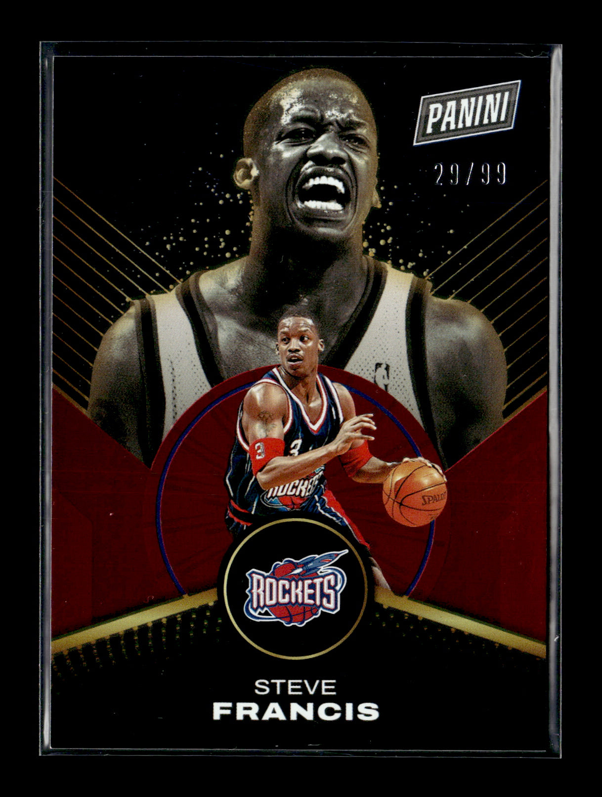 2024-25 Panini Player of the Day Steve Francis #66 Red #/99 Houston Rockets