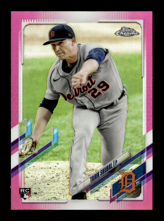2021 Topps Chrome Tarik Skubal #103 Pink Refractor Detroit Tigers