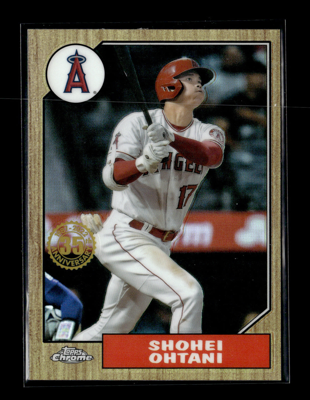 2022 Topps Chrome Shohei Ohtani #87BC-2 1987 Topps Baseball 35th Anniversary Los Angeles Angels