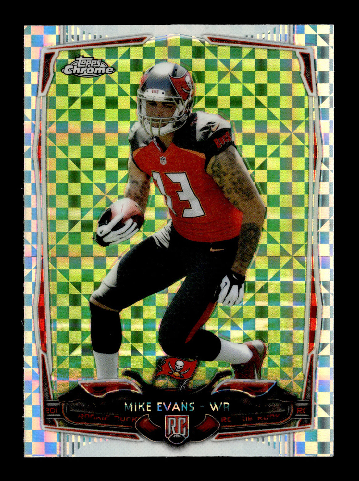 2014 Topps Chrome Mike Evans #185 Xfractors Tampa Bay Buccaneers