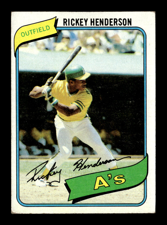 1980 Topps Rickey Henderson #482 Oakland Athletics