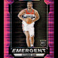 2024-25 Panini Prizm Alexandre Sarr #14 Emergent Prizms Pink Pulsar #/42 Washington Wizards