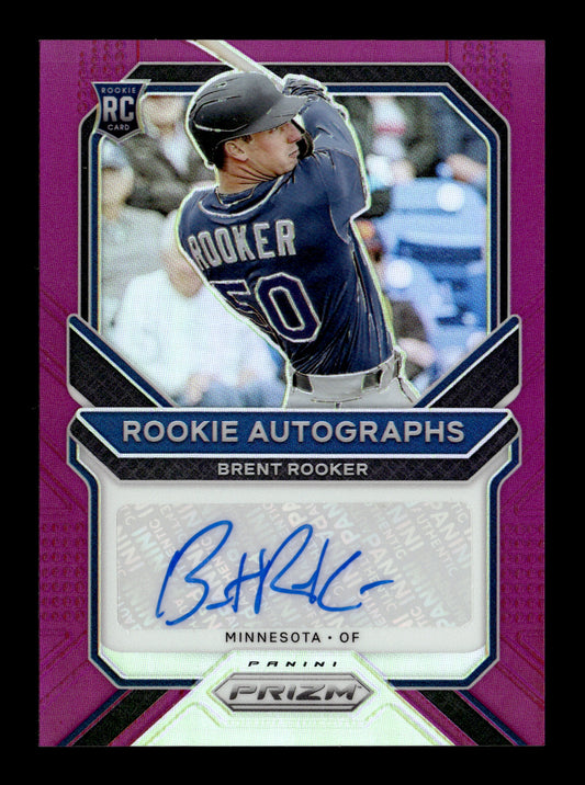2021 Panini Prizm - Rookie Autographs Pink Prizm Brent Rooker #RA-BR #/50 Minnesota Twins