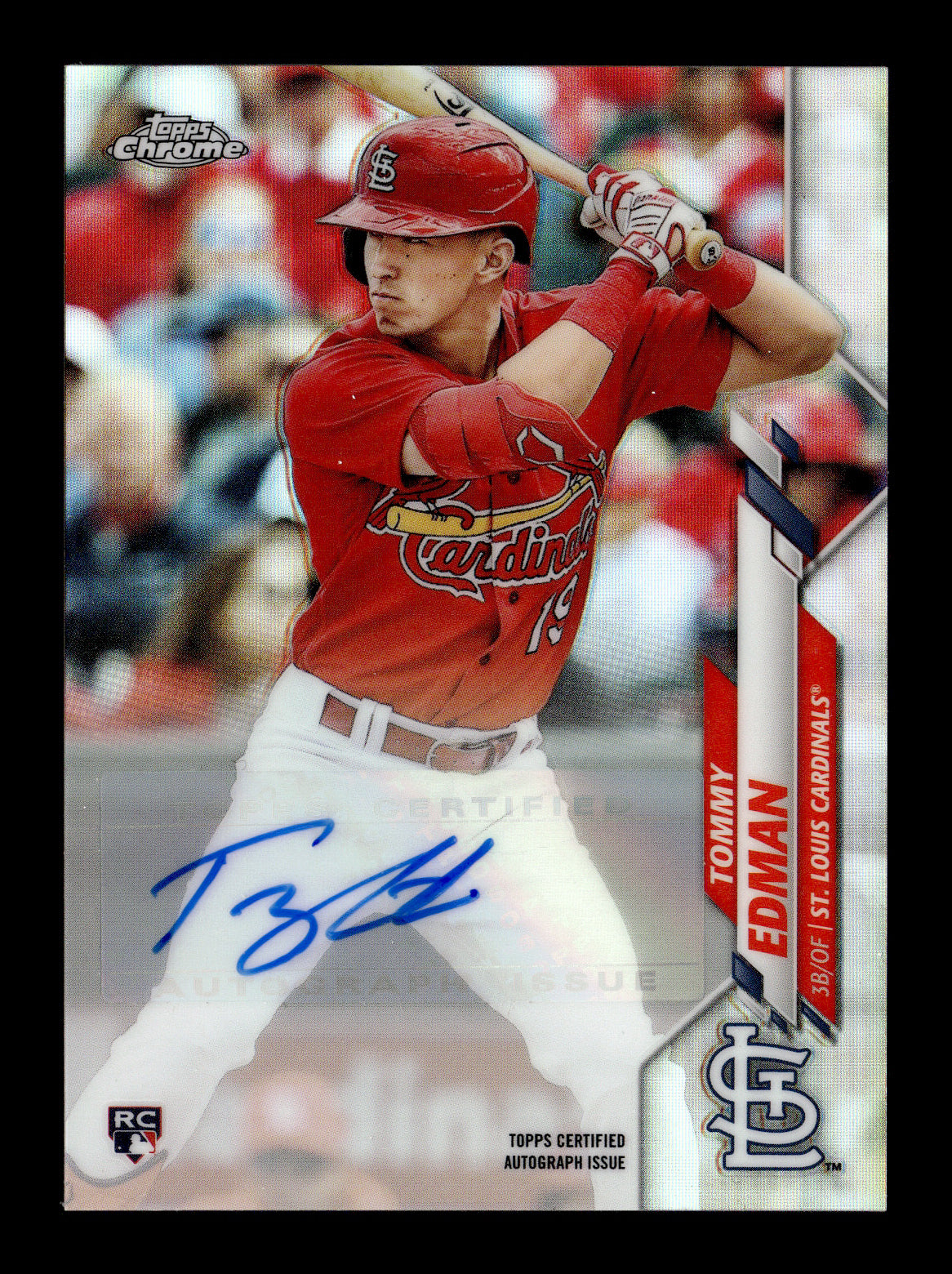 2020 Topps Chrome Update Tommy Edman #USA-TE Autographs St. Louis Cardinals