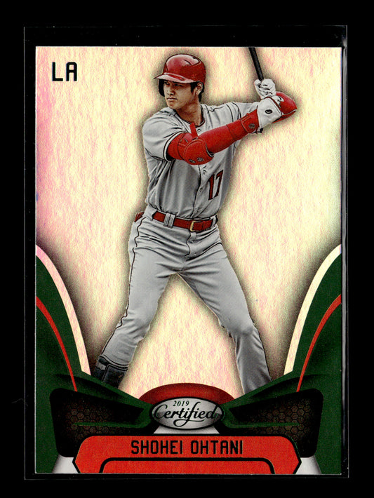 2019 Panini Chronicles Shohei Ohtani #5 Certified Green Los Angeles Angels