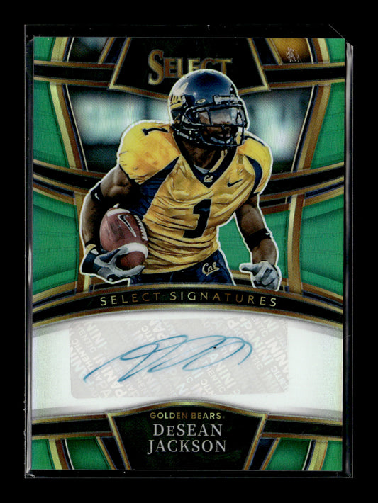 2023 Panini Select Draft Picks DeSean Jackson #S-DJ Signatures Green Prizm #/5 California Golden Bears