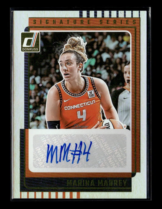 2025 Donruss WNBA Marina Mabrey #SS-MM Signature Series Connecticut Sun