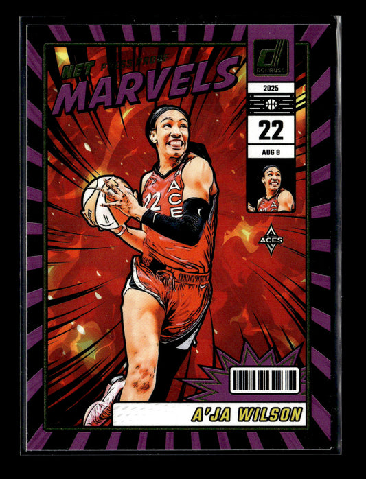 2025 Donruss WNBA A'ja Wilson #8 Net Marvels Press Proof Las Vegas Aces